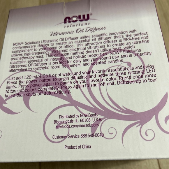 Ultrasonic Oil Diffuser.  New in Box.  BPA Free - Picture 3 of 4